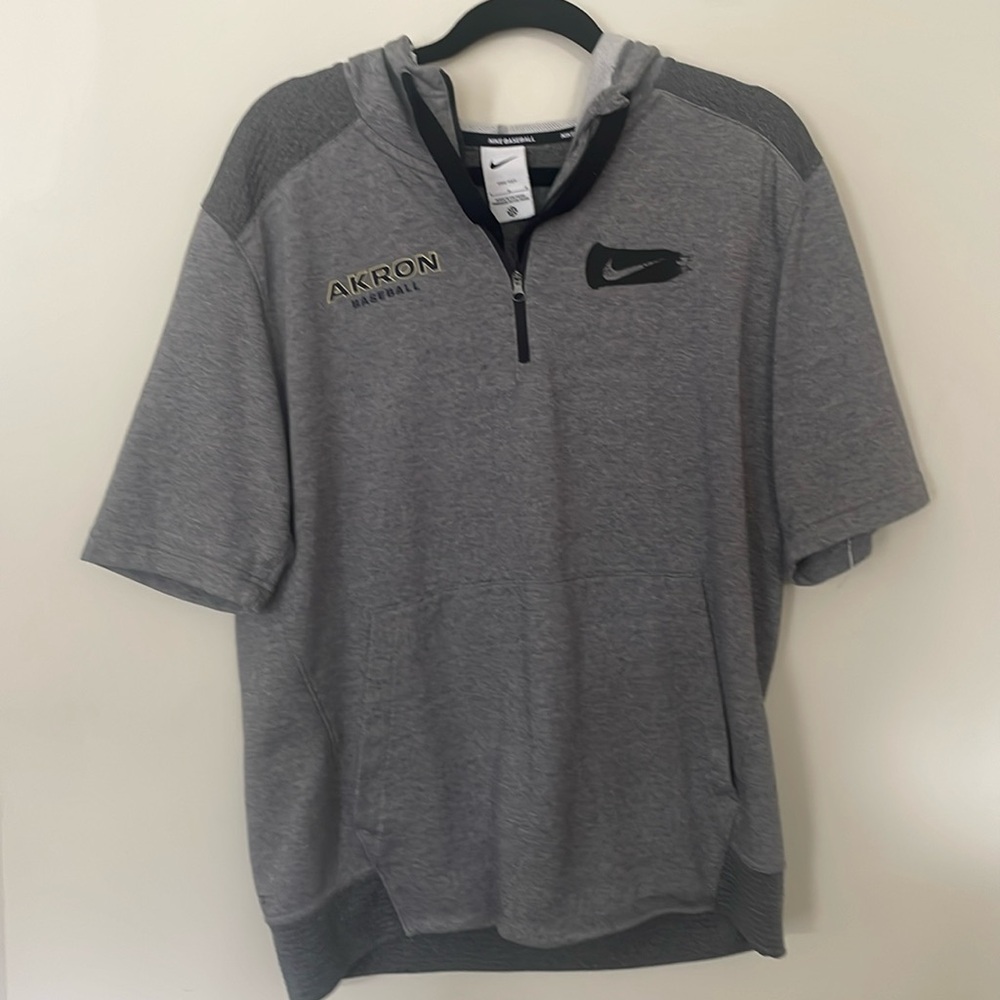 Nike Akron University Baseball Short Sleeve Hoodie